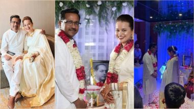 Tina Dabi and Pradeep Gawande Wedding Pics Go Viral, Portrait of BR Ambedkar Placed Prominently During Celebrity IAS Couple’s Ceremony Catches Netizens’ Attention