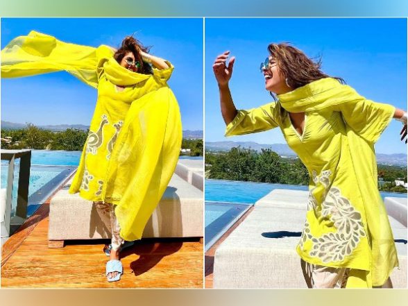 Entertainment News | 'Desi Girl' Priyanka Chopra Looks Blissful in Yellow Kurta Set, Leaves Netizens in Awe - Vimarsana News