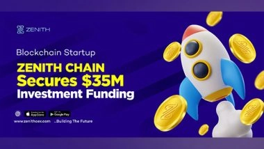Business News | Blockchain Startup Zenith Chain Secures $35M Investment Funding