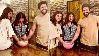 Farhan Akhtar and Shibani Dandekar Get Their Hands Cast in Wax (View Pics)