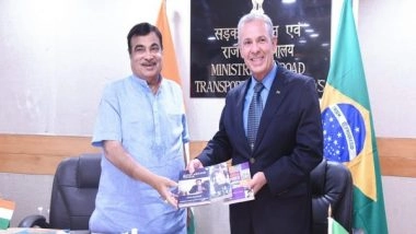 World News | Nitin Gadkari Meets Brazil's Energy Minister, Calls on Strengthening Both Economies by Ethanol Usage