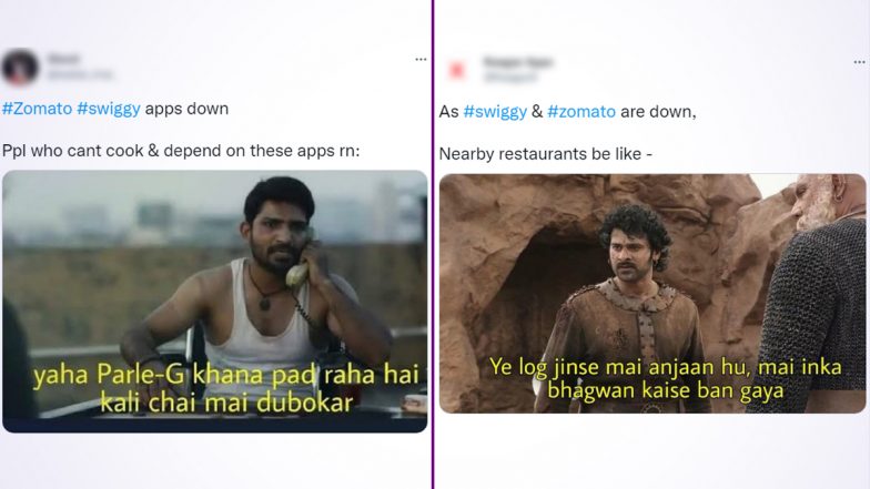 Zomato and Swiggy Down, Funny Memes and Jokes on Online Food Delivery Apps Go Viral!