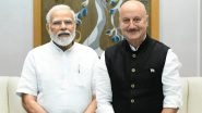 Anupam Kher Meets PM Narendra Modi And Gifts Him Rudraksha Mala (View Pics)
