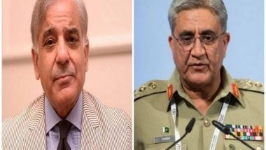 World News | Shehbaz Sharif Holds First Meeting with Pak Army Chief Bajwa