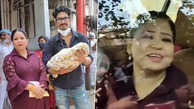 Bharti Singh And Haarsh Limbachiyaa Pose For Paparazzi With Their Newborn Baby Boy Outside Hospital (View Pics)