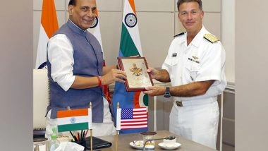 World News | Commander of US Indo-Pacific Command Admiral John Aquilino Meets Defence Minister Rajnath Singh