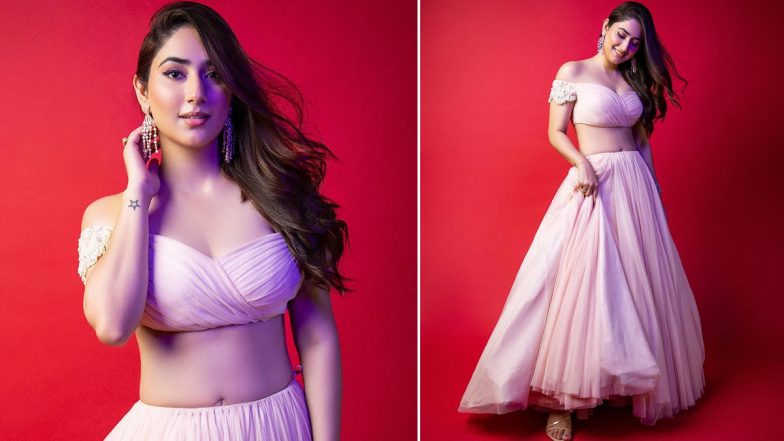 Disha Parmar Looks Like A Princess In Blush Pink Lehenga For A Magazine Photoshoot (View Pics)