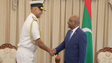 World News | Maldivian FM, Indian Navy Chief Discuss Strengthening Ties to Maintain Security in Indian Ocean Region
