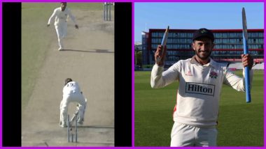 Hassan Ali Breaks Middle Stump With a Yorker During County Championship Match (Watch Video)