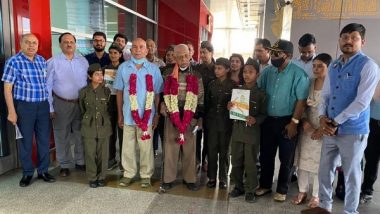 Business News | JanMitr Felicitates Arrival of Shital Tiwari, the Only Living Veteran of Indian National Army (INA), from Thailand