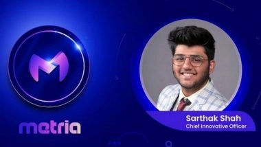 Business News | Upcoming Metria Blockchain's Token $METR Increased By 200 Pc