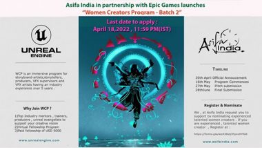 Business News | Empowering Women Creators - Asifa India and Unreal Engine Launch Women Creators Program