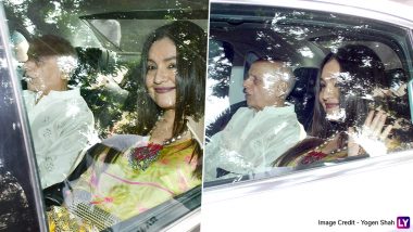 Ranbir Kapoor – Alia Bhatt Wedding: Pooja Bhatt Flaunts Her Mehendi As She Arrives With Mahesh Bhatt At RK’s Residence For The Festivities (View Pics)
