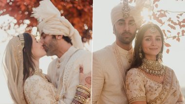 Alia Bhatt and Ranbir Kapoor Seal Their Marriage With a Kiss! Actress Shares First Wedding Pictures With a Beautiful Caption (View Pics)