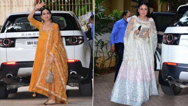 Ranbir Kapoor-Alia Bhatt Wedding: Kareena Kapoor Khan & Sister Karisma Look  Stunning In Tradational Outfits As They Arrive At RK's Vastu House For  Mehendi