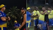 Faf du Plessis Meets MS Dhoni And Other Chennai Super Kings Players Ahead Of CSK vs RCB Clash in IPL 2022