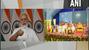 India News | PM Modi Unveils 108 Feet Statue of Lord Hanuman in Gujarat's Morbi