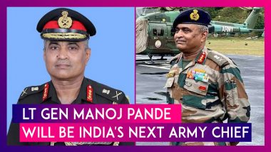 Lt Gen Manoj Pande Will Be India's Next Army Chief