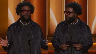 GRAMMYs 2022: Questlove Jokes About Will Smith-Chris Rock Slapgate at 94th Academy Awards While Presenting Song of the Year Award (Watch Video)