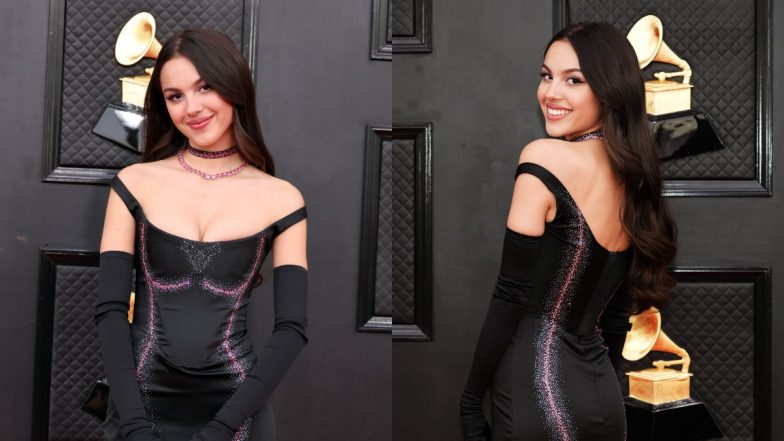 GRAMMYs 2022: Olivia Rodrigo Rocks a Figure-Hugging Black Gown on the Red Carpet (View Pics)