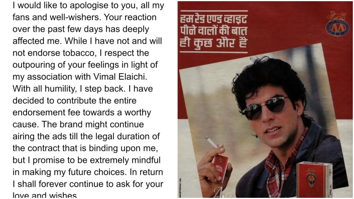 Has Akshay Kumar Not Endorsed Tobacco Products Before the 'Elaichi'  Universe As per His Statement? This Old Cigarette Ad Says Otherwise!
