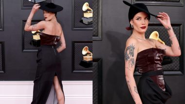 GRAMMYs 2022: Halsey Makes a Stunning Appearance on the Red Carpet at 64th Annual GRAMMY Awards Post Endometriosis Surgery (View Pics)