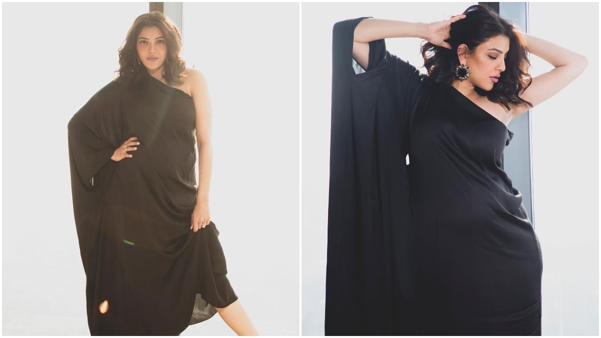 Xxx Videos Kajal - Kajal Aggarwal Sets Some Maternity Fashion Goals in Her Cool Black Maxi  Dress (View Pics) | LatestLY