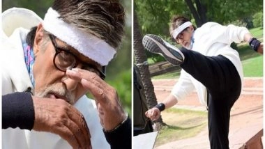 Entertainment News |  Amitabh Bachchan Tries to Enact Tiger Shroff's  Kick Abilities to Garner Some 'likes' on Social Media