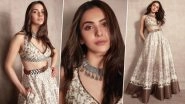 Rakul Preet Singh Steals Everyone&rsquo;s Hearts in a Bronze Embroided Lehenga and Oxidised Silver Jewellery (View Pics)