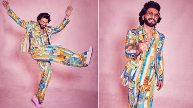 Ranveer Singh Donns a Quirky Suit, Pairs It Pinks Shoes and Yellow Tinted Sunnies (View Pics)