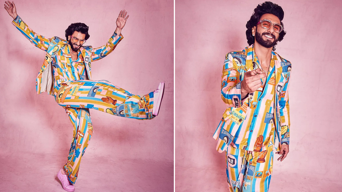 Ranveer Singh Donns a Quirky Suit, Pairs It Pinks Shoes and Yellow
