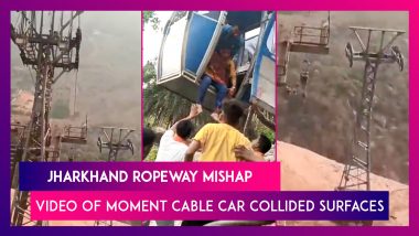 Jharkhand Ropeway Mishap: Video Of Moment Cable Car Collided Surfaces