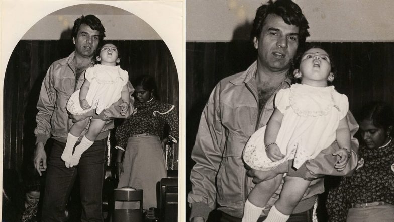 Esha Deol Shares a Cute Throwback Picture With Daddy Dharmendra That Cannot Be Missed (View Pic)