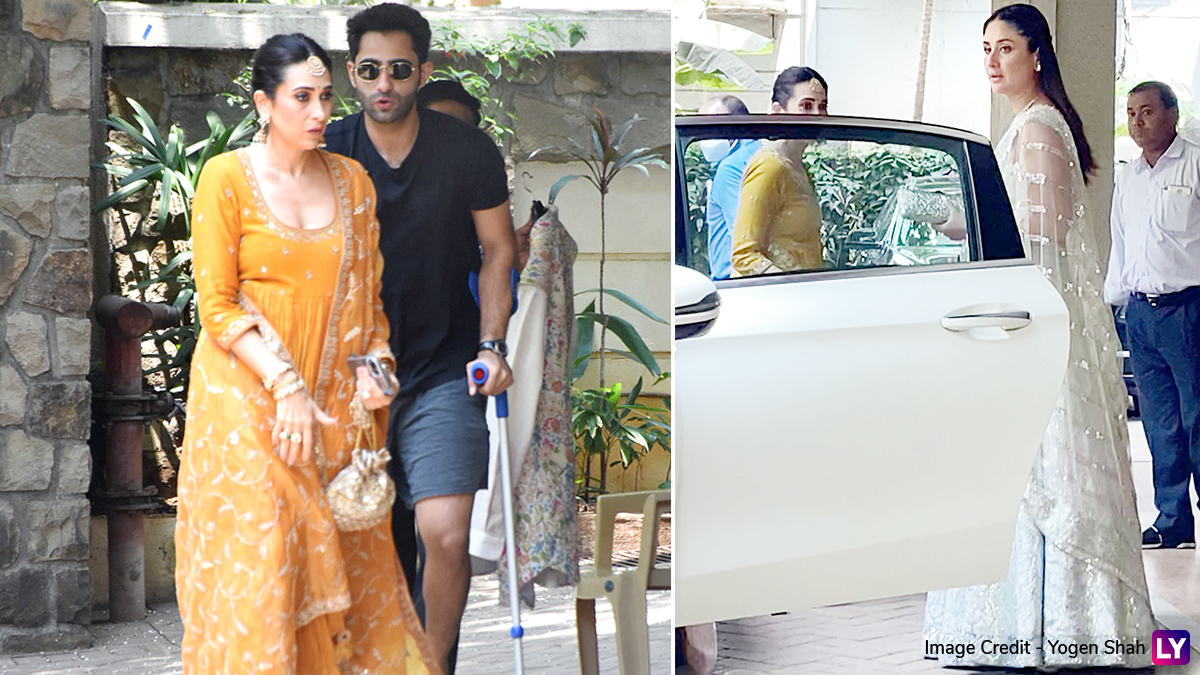 Ranbir Kapoor-Alia Bhatt Wedding: Kareena Kapoor Khan & Sister Karisma Look  Stunning In Tradational Outfits As They Arrive At RK's Vastu House For  Mehendi