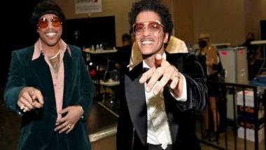 Entertainment News | Grammys 2022: Silk Sonic Wins Song Of The Year Award for 'Leave The Door Open'