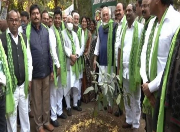 Rajya Sabha MP Joginpally Santosh Kumar Receives Vriksha Mitra Award