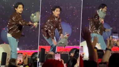 BTS' V aka Kim Taehyung Tries To Give Bouquet to ARMY That Was For Him, Watch Tae Tae's Cute Reaction in Viral Video