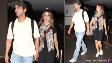 Rumoured Couple Sussanne Khan And Arslan Goni Spotted Together At The Mumbai Airport (View Pics)