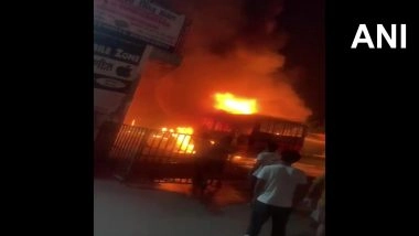 India News | Three Buses Gutted in Fire at Bus Stand in Punjab's Bathinda, One Dead