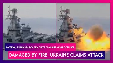 Moskva, Russia's Black Sea Fleet Flagship Missile Cruiser, Damaged By Fire, Ukraine Claims Attack