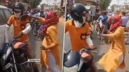 Madhya Pradesh: Woman Beats Swiggy Delivery Boy With Shoes in Jabalpur (Watch Video)