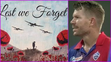 Anzac Day 2022: David Warner Shares 'Lest We Forget' Image To Observe National Day of Remembrance in Australia and New Zealand