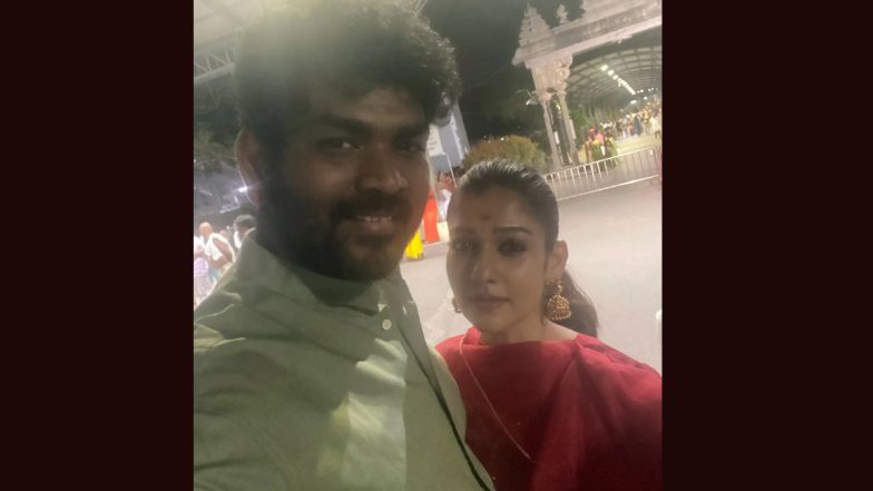 Kaathuvaakula Rendu Kaadhal: Nayanthara And Vignesh Shivan Seek Blessings At Tirupati Temple As Their Film Releases Today (View Pic)