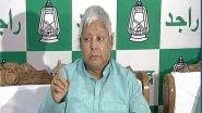 India News | Fodder Scam Case: Jharkhand HC Grants Bail to Lalu Prasad Yadav in Rs 139.35 Crore Doranda Treasury