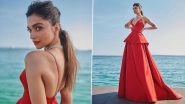 Cannes 2022: Deepika Padukone Slays Red Carpet in&nbsp;Louis Vuitton's Scarlet Gown For Day 3 of The Film Festival (View Pics)&nbsp;