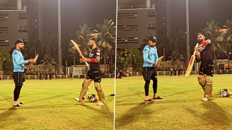 Virat Kohli Gifts Cricket Bat to Rashid Khan Ahead of RCB vs GT Clash in IPL 2022, Leg-Spinner Shares Video