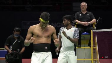 Thomas Cup 2022 Final: Chirag Shetty’s Shirtless Celebration After Winning Doubles Match Goes Viral (See Pics and Video)