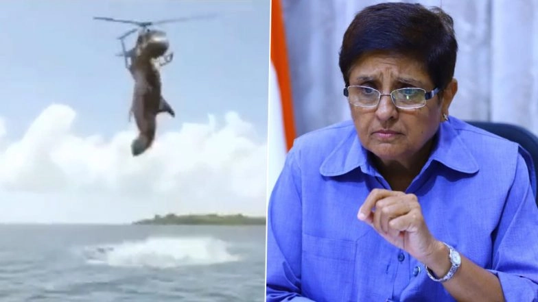 Kiran Bedi Shares Fake Video of Shark Attacking Helicopter