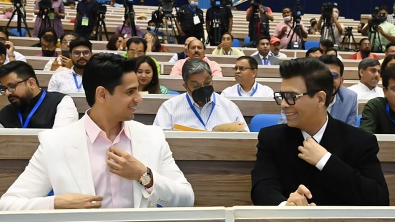 Sidharth Malhotra, Karan Johar Spotted at the Launch of Book 'Modi@20: Dreams Meet Delivery' 
