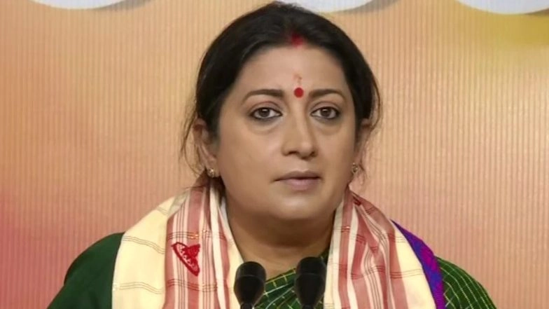 Smriti Irani Slams Gandhi Family, Says Chants of 'Shri Ram' Must Reach Them in Delhi, Amethi and Kerala